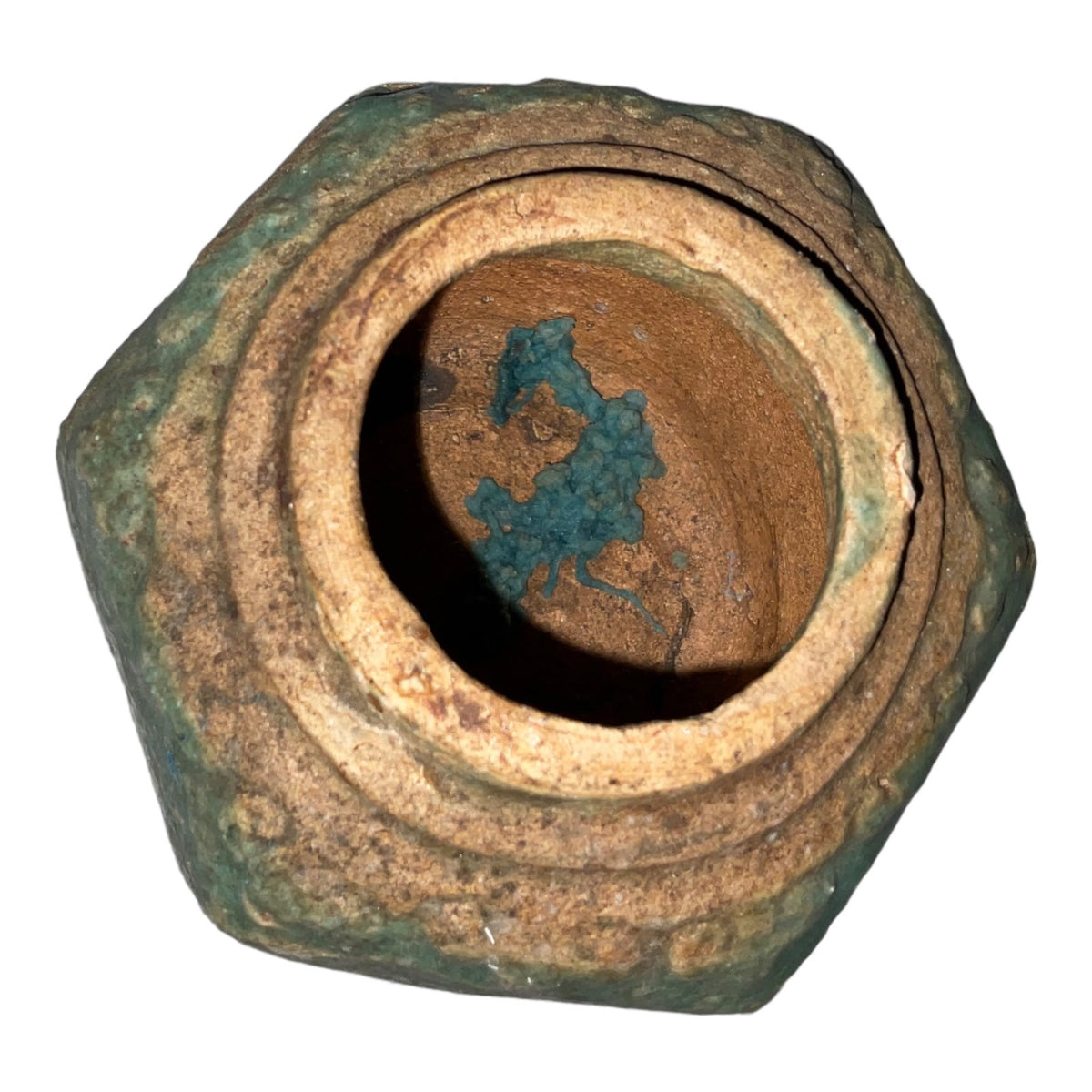 Qing Dynasty Ginger Pot Jar Vase Glazed Earthenware Green c1900 Floral Design Shiwan Meiji