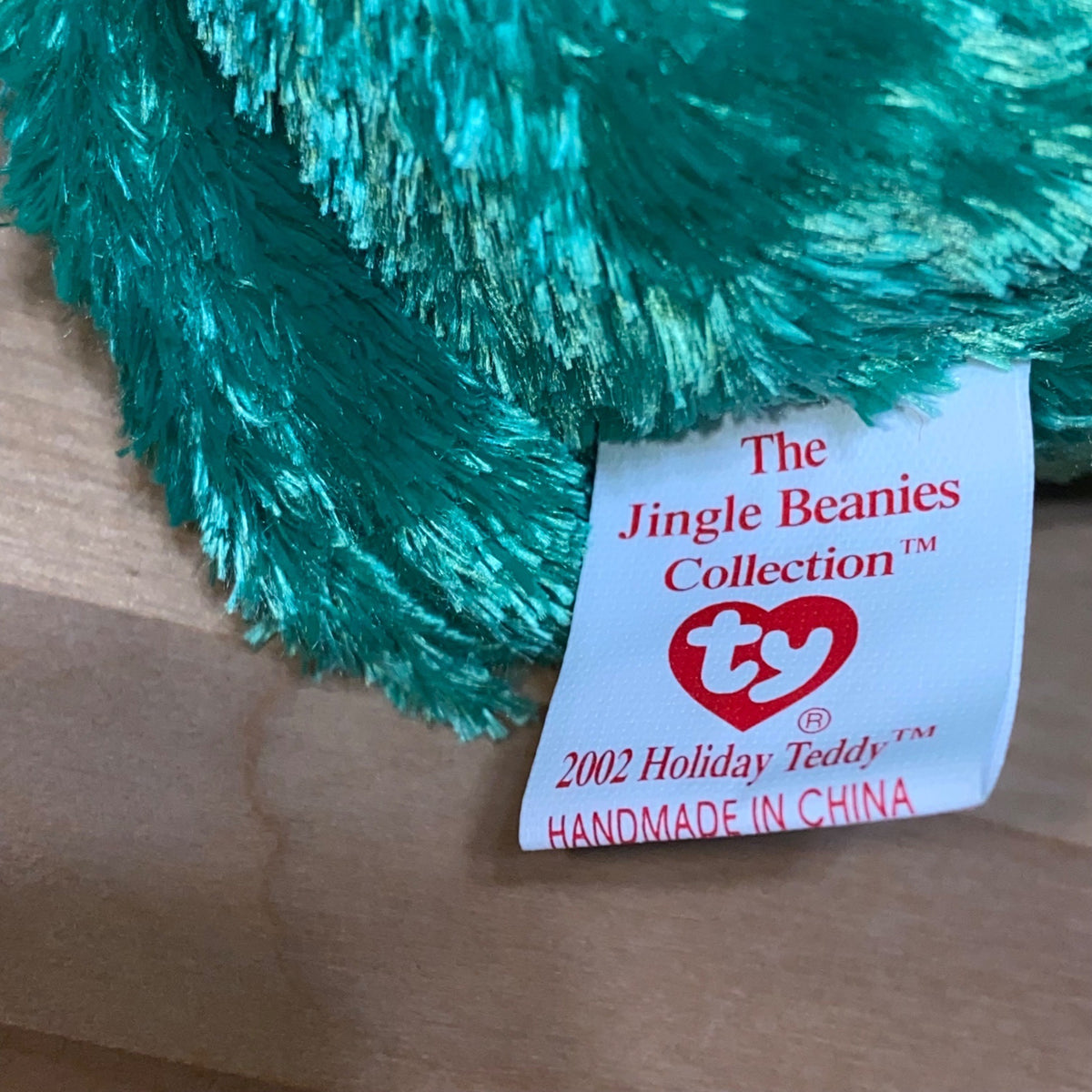Ty Jingle Beanies 2002 Holiday Teddy Set With Antlers & Santa Hats