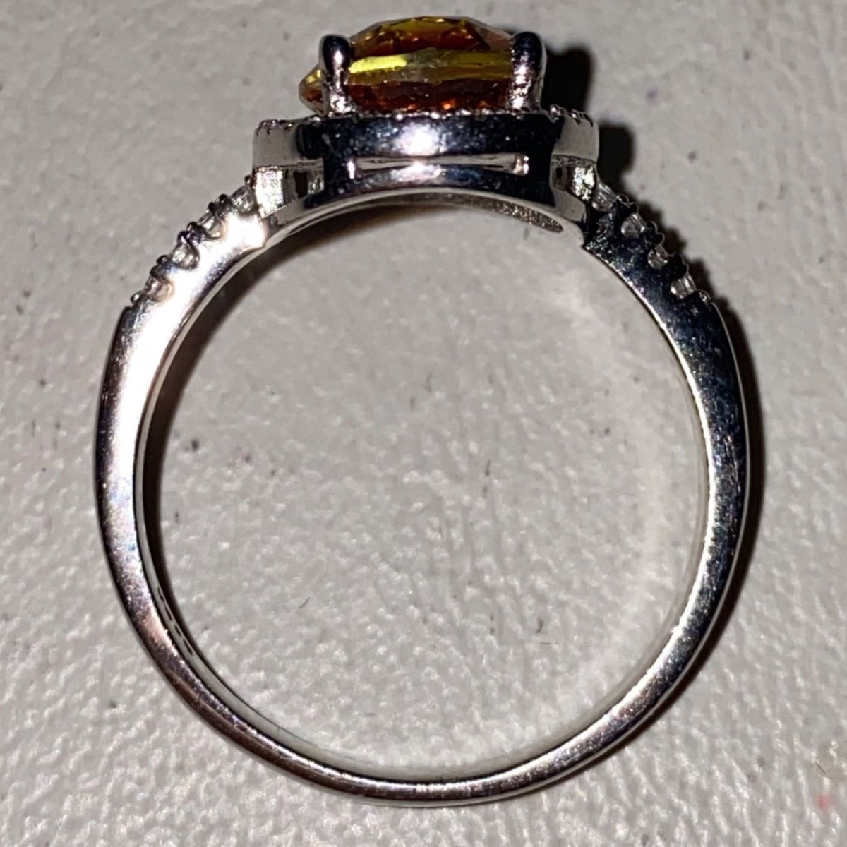 Ring Tourmaline Size 8 Pear-Shaped Tourmaline Stone 10mm x 8mm 38 CZ Cubic Zirconia 1mm x 1mm Sterling Silver Stamped 925
