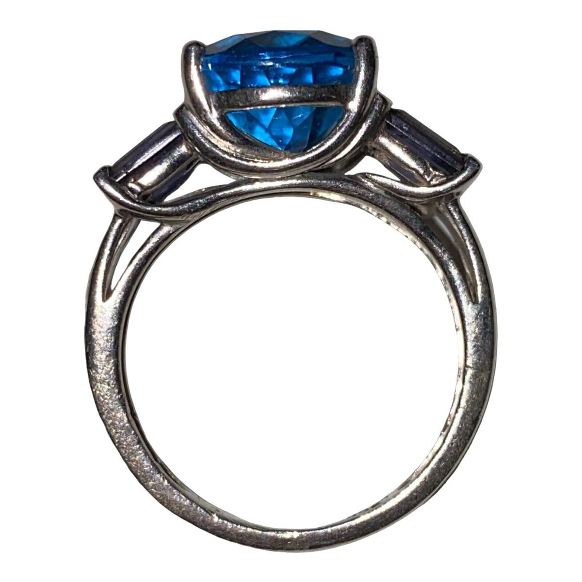 Ring Blue Topaz Iolite Size 7 Women Sterling Silver 925