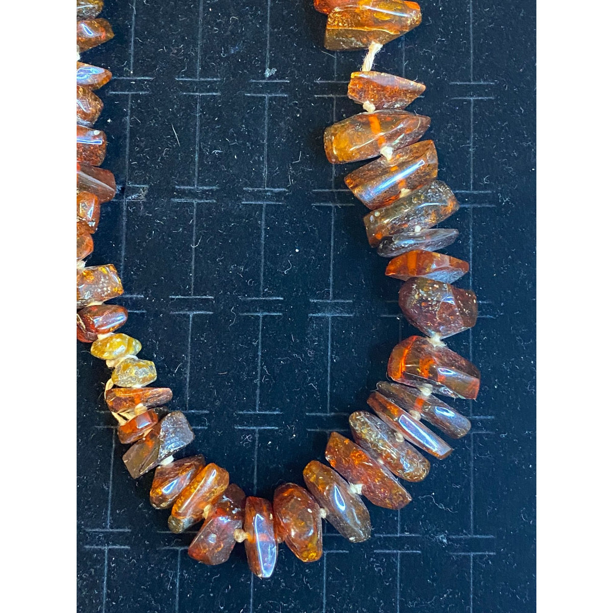Amber Vintage Necklace Strand Beads Chips Chunks Jewelry