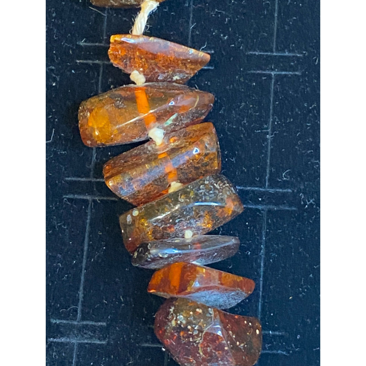 Amber Vintage Necklace Strand Beads Chips Chunks Jewelry