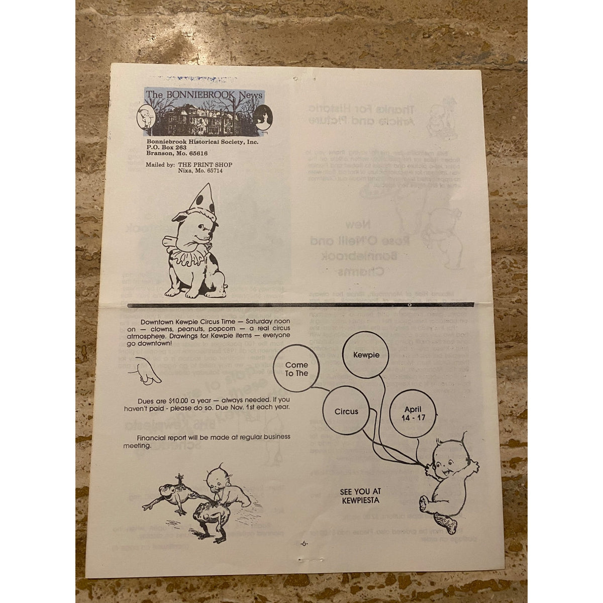 The Bonniebrook News Vintage Newsletters Spring & Summer 1988 Collection