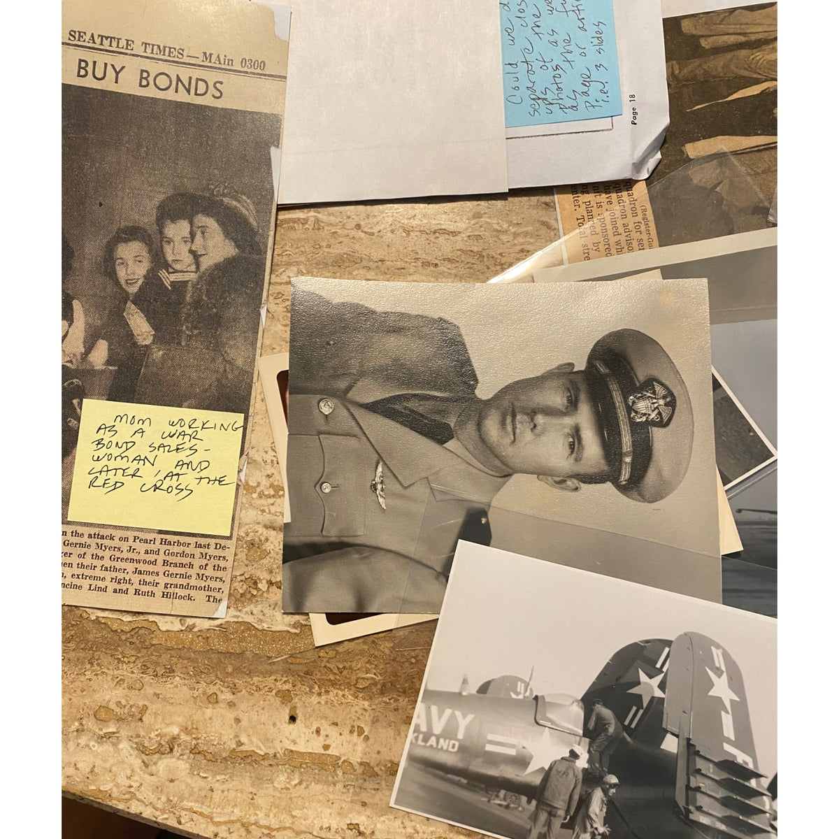 World War II Era Navy Photos & Newspaper Clippings Collection