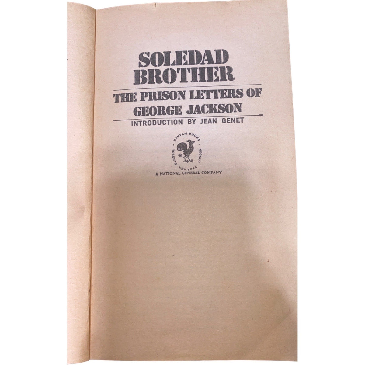 Soledad Brother: The Prison Letters Of George Jackson Paperback Book