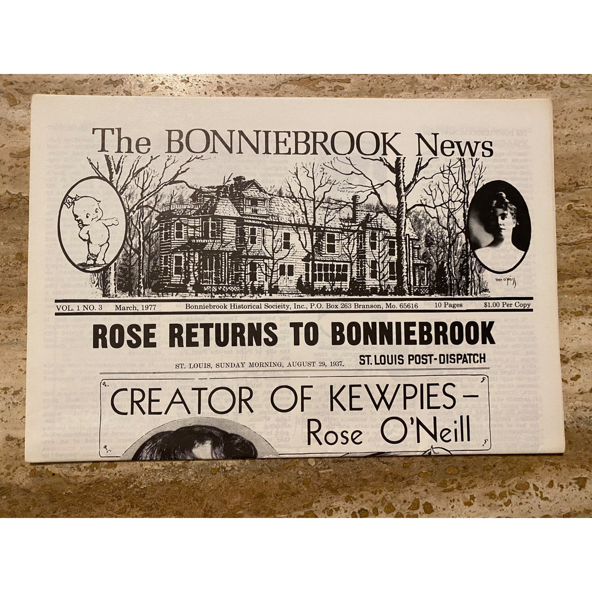Vintage 1976-1977 The Bonnibrook News Issues 1-4 Set Historical Society Collectible Newspapers Rose ONeill Memorabilia