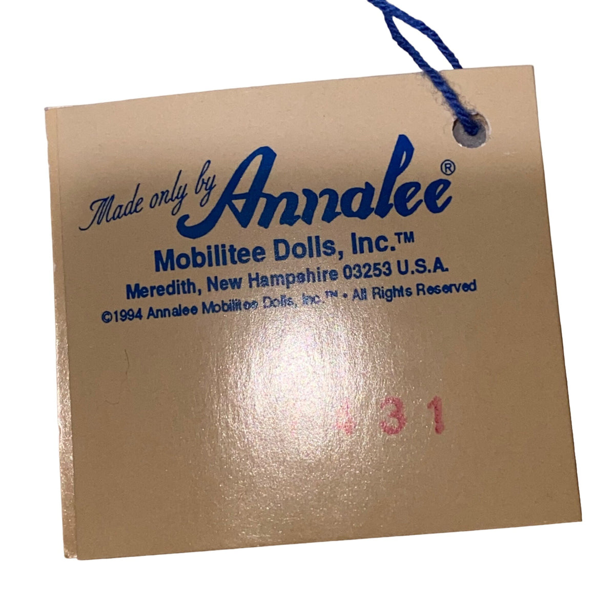 Annalee Dolls 1994 Holiday Goose Figurine With Green Hat & Shopping Bag