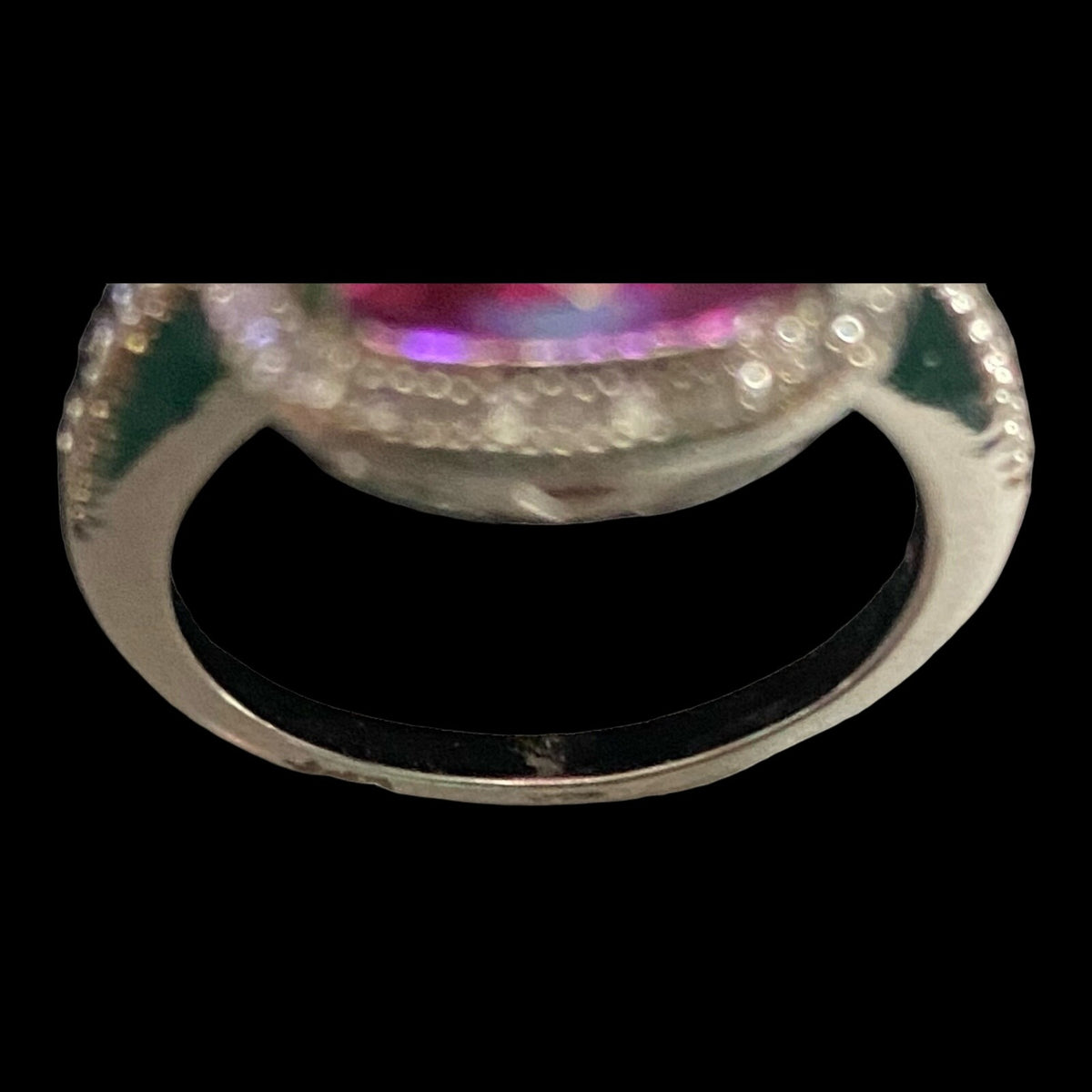 Ring Pink Spinel Diamonds Size 7.5 17 Stones 3.568 Carats Women Sterling Silver 925