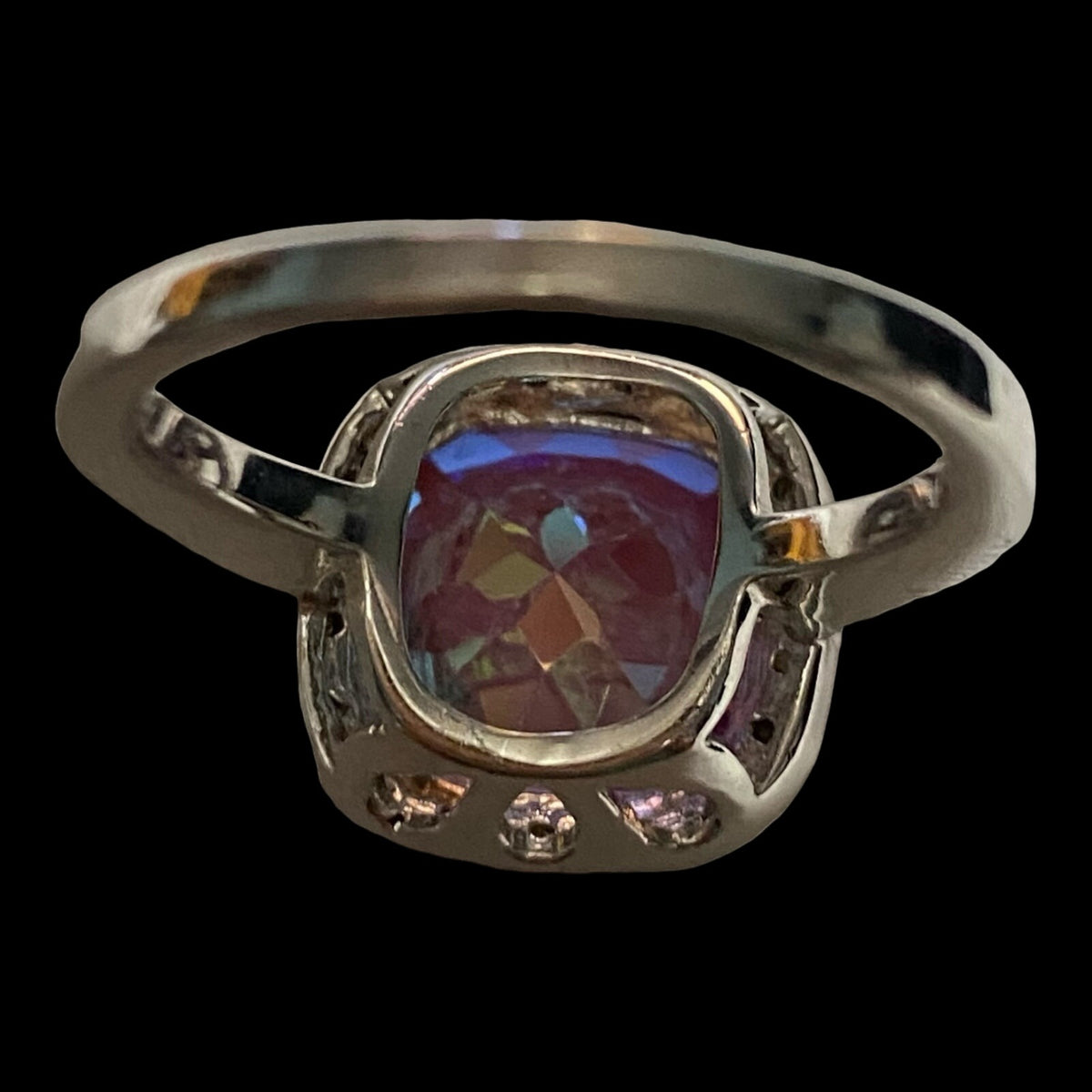 Ring Pink Spinel Diamonds Size 7.5 17 Stones 3.568 Carats Women Sterling Silver 925
