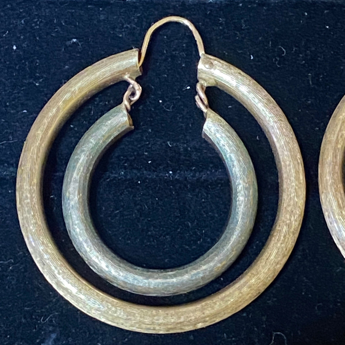 Double Hoop Earrings 18K Gold Jewelry