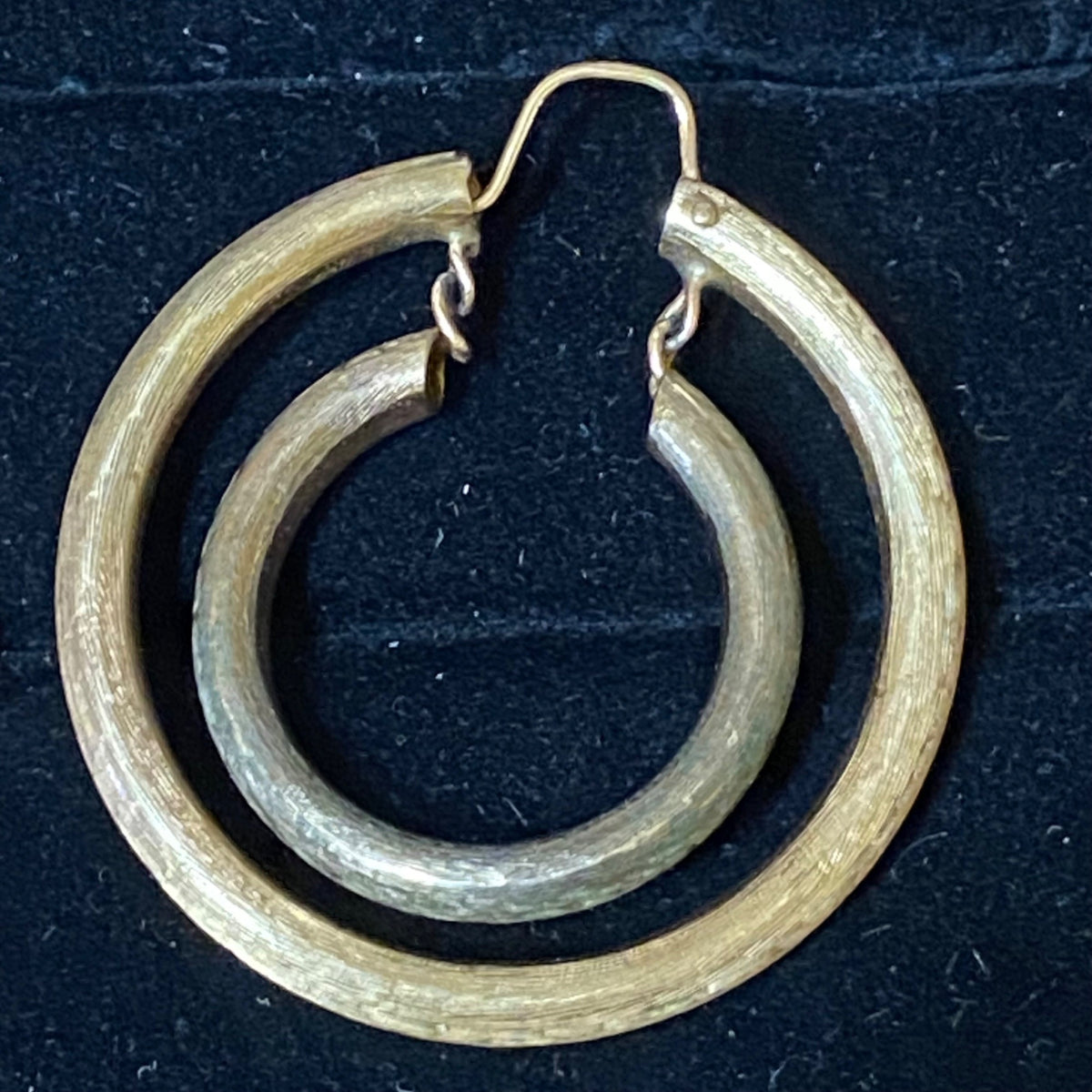 Double Hoop Earrings 18K Gold Jewelry