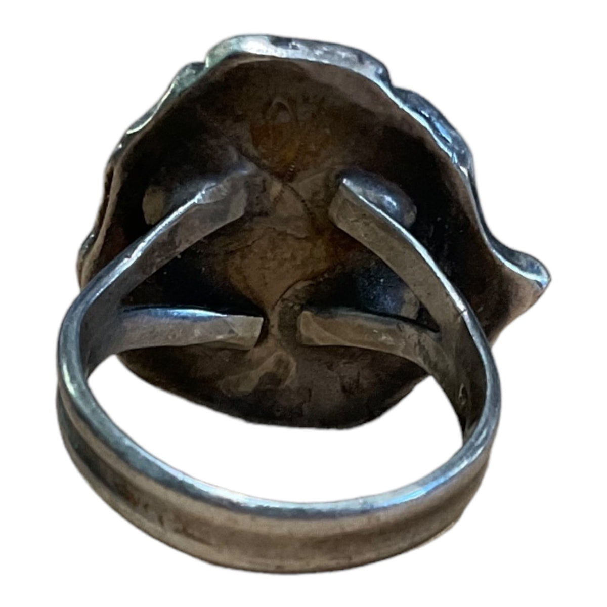 Ring Green Turquoise Silver Size 6.5 Native American Artisan Vintage Handmade