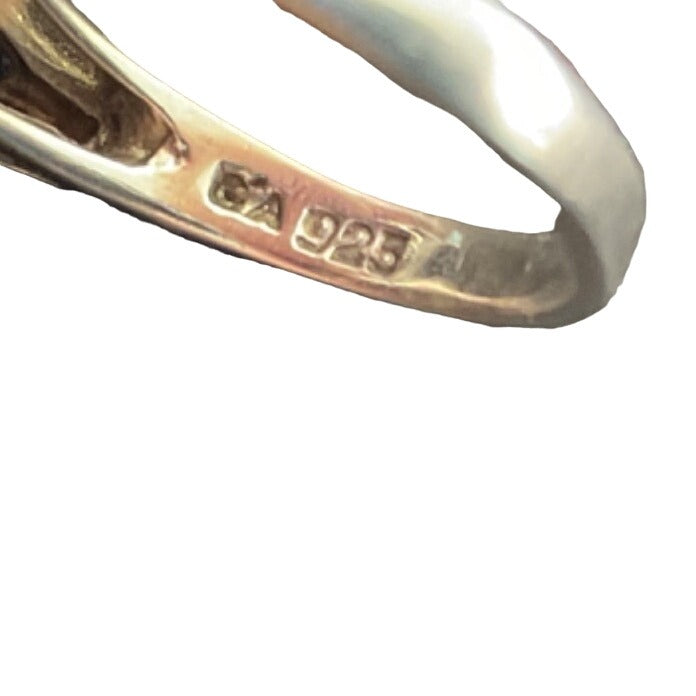 Elegant 925 Sterling Silver Ring With Rubellite & Topaz Stones Size 7