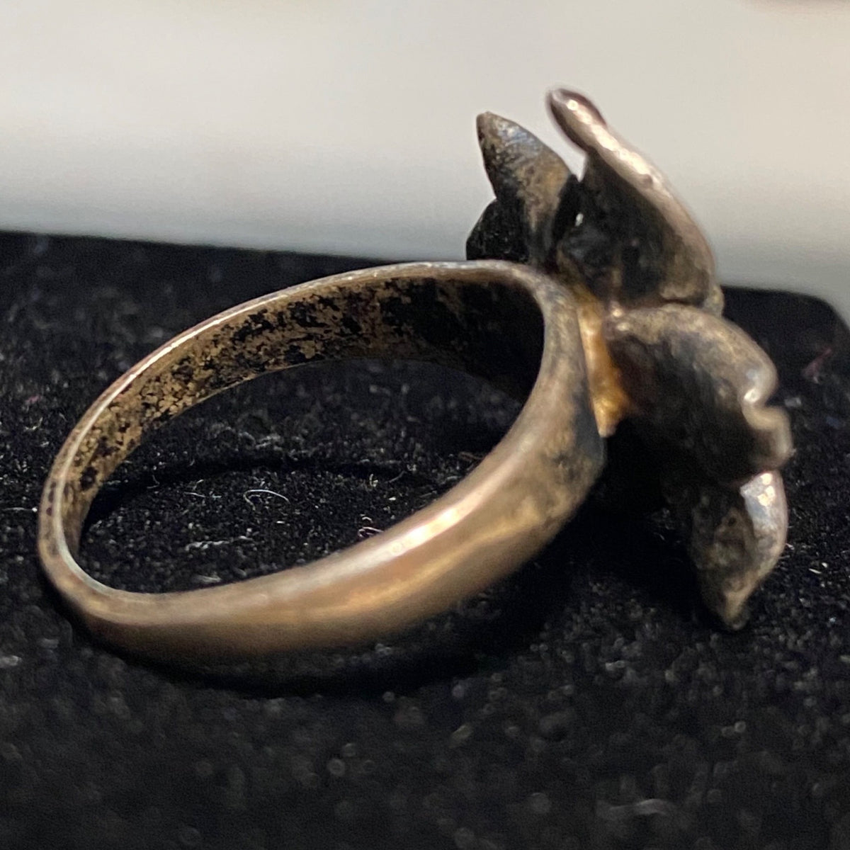 Ring Lily Flower Size 6.5 Sterling Silver Tested Vintage Jewelry