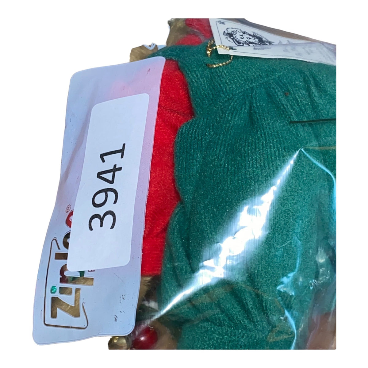 Santas Helper Mohair Teddy Bear By Debi Ortega - Festive Christmas Decoration With Green & Red Outfit & Accessories