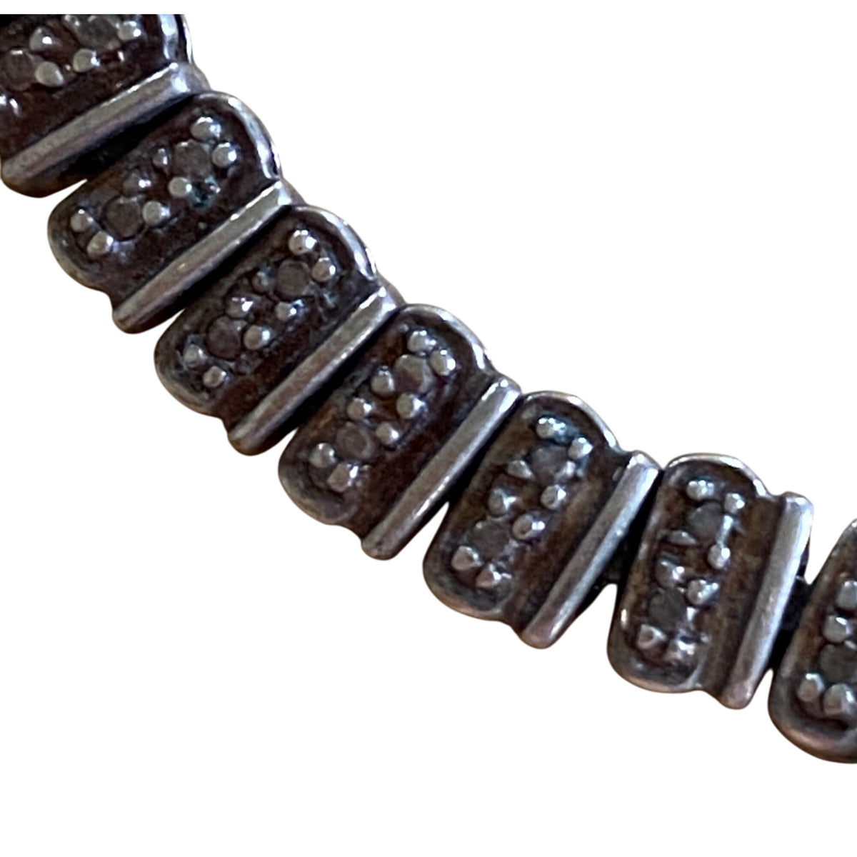 Vintage 925 Sterling Silver Bracelet With Intricate Link Design & Secure Clasp