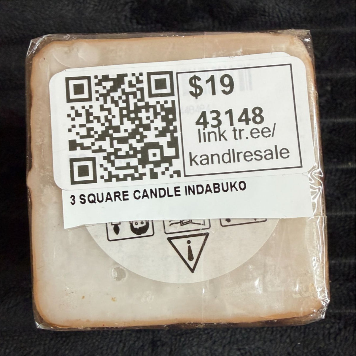 Hand-Crafted Fair-Trade South African Nobunto Indabuko 2.25" Tribal Square Candle Unique Vibrant Design Bold Multi-Colors Orange Red Brown