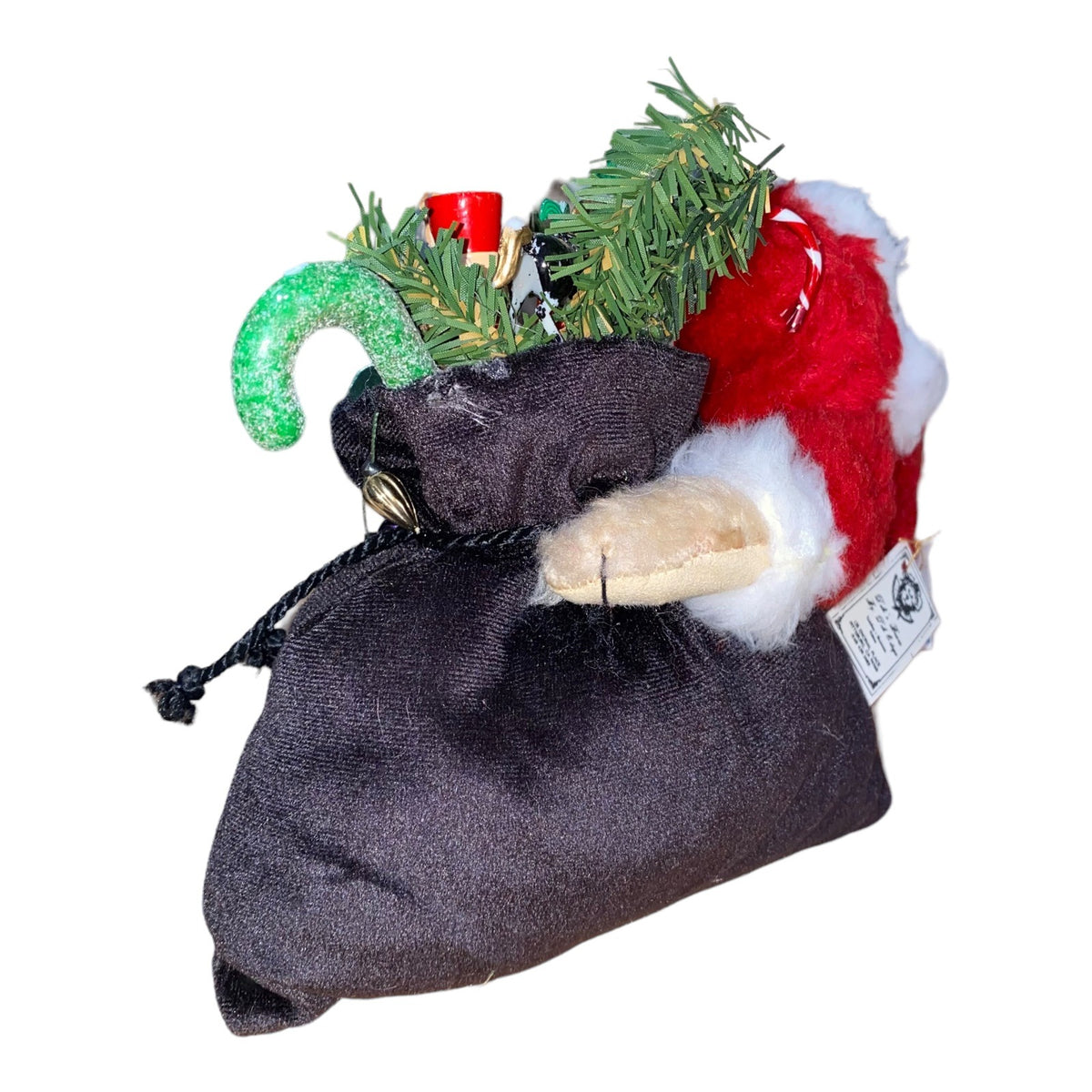 Sweet Santa Teddy Bear With Festive Accessories & Drawstring Bag By Debs Bears
