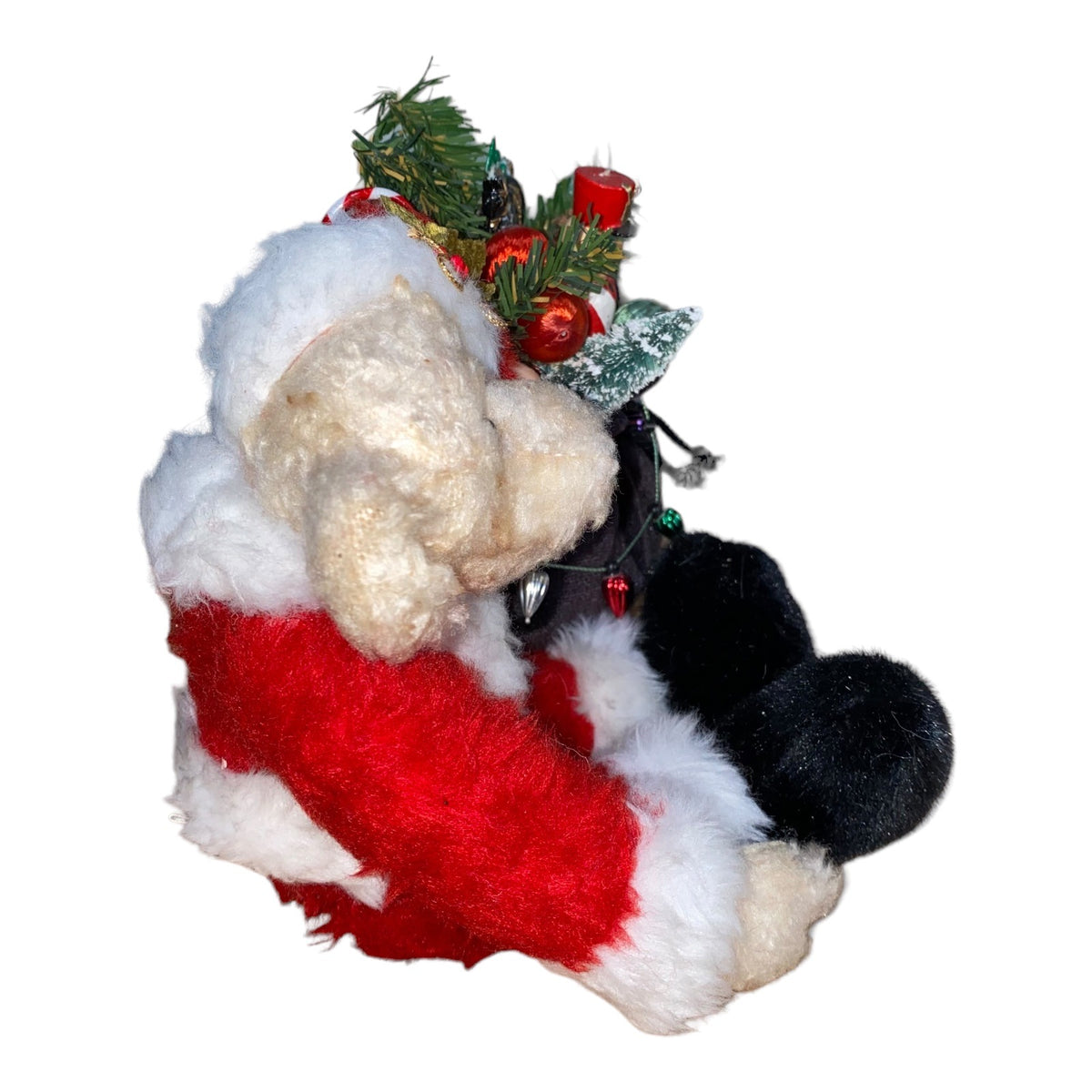 Sweet Santa Teddy Bear With Festive Accessories & Drawstring Bag By Debs Bears