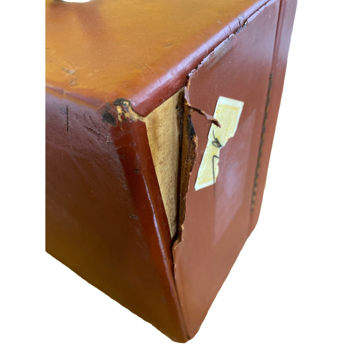 Mid-Century Brown Leather Tommy Traveler Toiletries Case With Compartments & Mirror