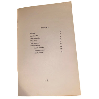 Anatomy Of Eniwetok 1950s Vintage Booklet On Pacific Marshalls Atoll Islanders & Historical Eniwetok Proving Ground
