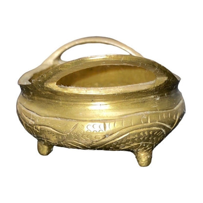Lot of 3 Vintage Brass Indian Elephant Claw Bell Chinese Tripod Incense Burner Incense Bowl Ashtray