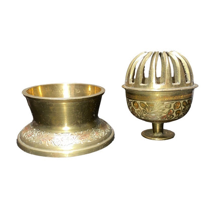 Lot of 3 Vintage Brass Indian Elephant Claw Bell Chinese Tripod Incense Burner Incense Bowl Ashtray