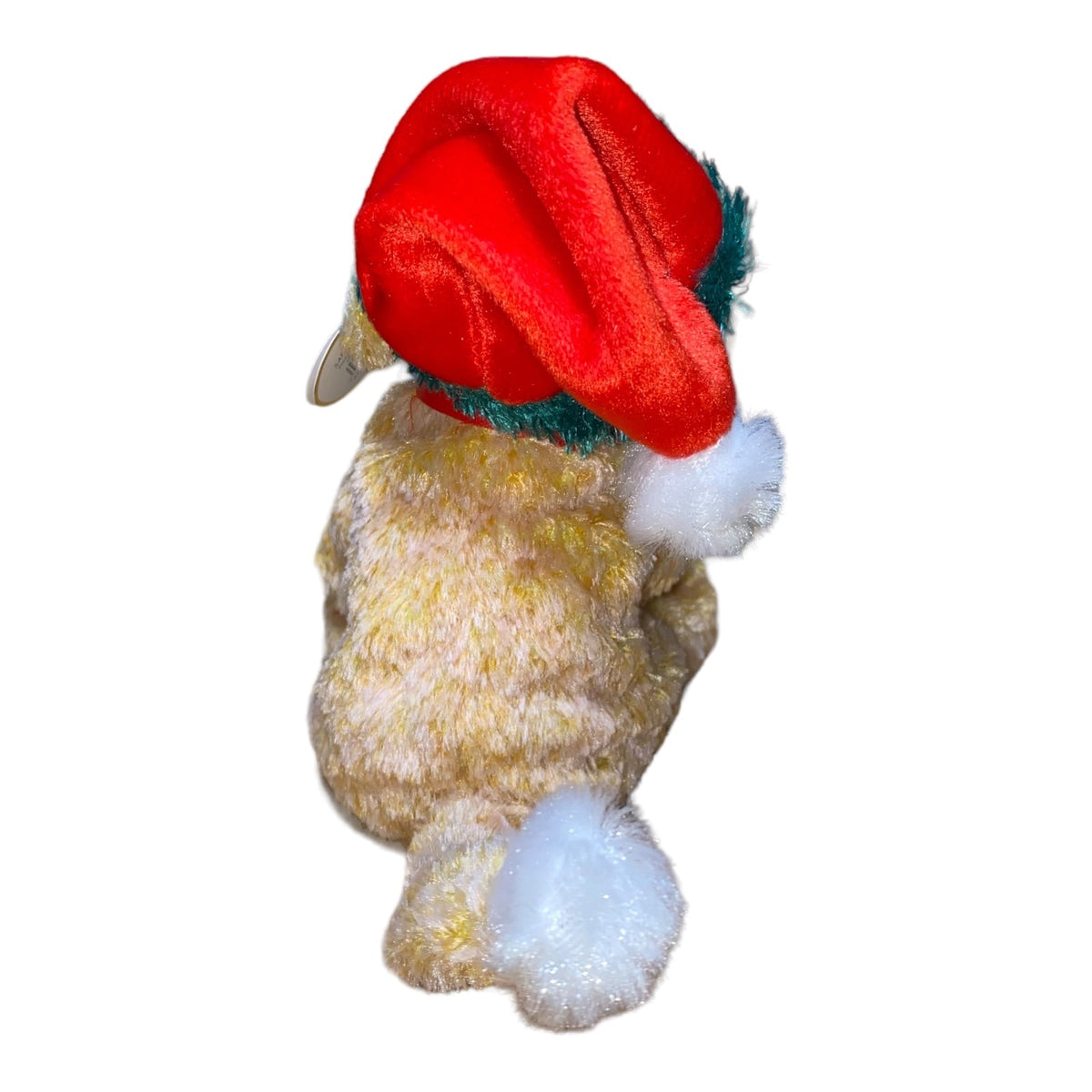 Ty Beanie Babies Jinglepup Dog Plush Collectible 2000 Christmas Holiday Edition W/ Red Santa Hat