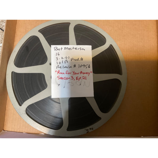 16mm Film Bat Masterson Run for Your Money Season 3 Episode 21 03-02-61 Production 101B Release 1095A 16 12.25" Reel Vintage