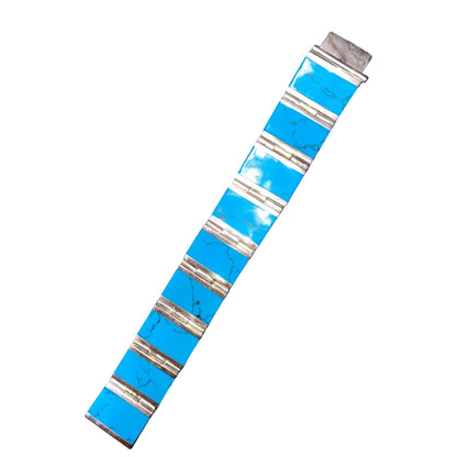 Bracelet Turquoise Mexico Sterling Silver Stamped 925 Vintage Jewelry