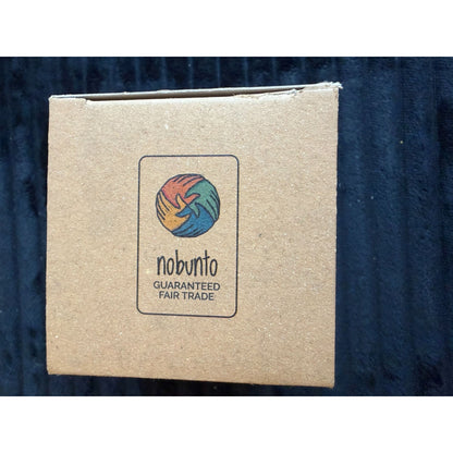 Nobunto Indabuk Hand-Painted Fair Trade South African Candle In Gift Box - Unique 4.5” Paraffin Wax Pillar Colorful Patterns & Non-Toxic