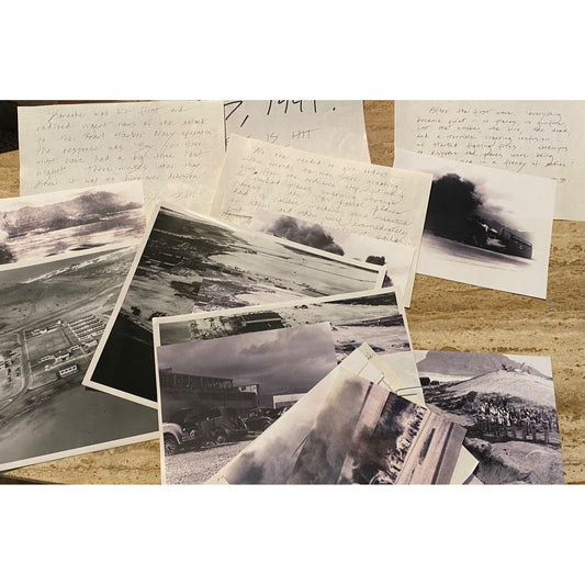 Vintage Pearl Harbor Attack Photos & Handwritten Notes December 7 1941 Historical Memorabilia Collection