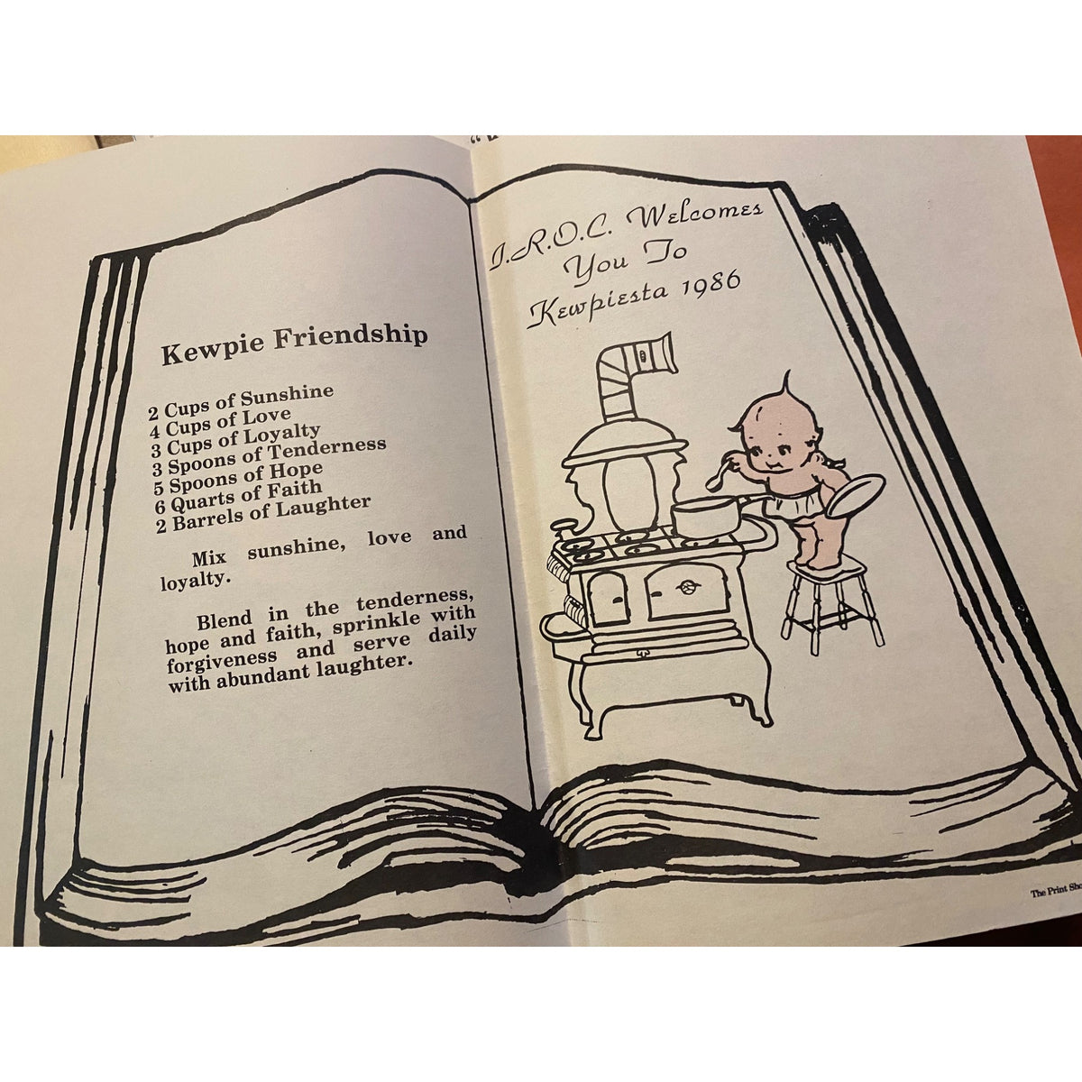 Kewpiesta 1986 Ephemera Collection With Katalog & Menu