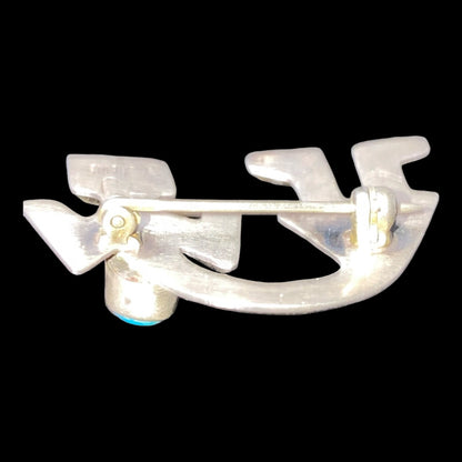 Rainbow God Yei Brooch Turquoise Sterling Silver Felix Joe Navajo Native American
