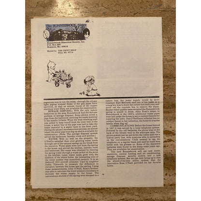 Antique The Bonniebrook News 1987 Historical Society Newsletter Set Of 4