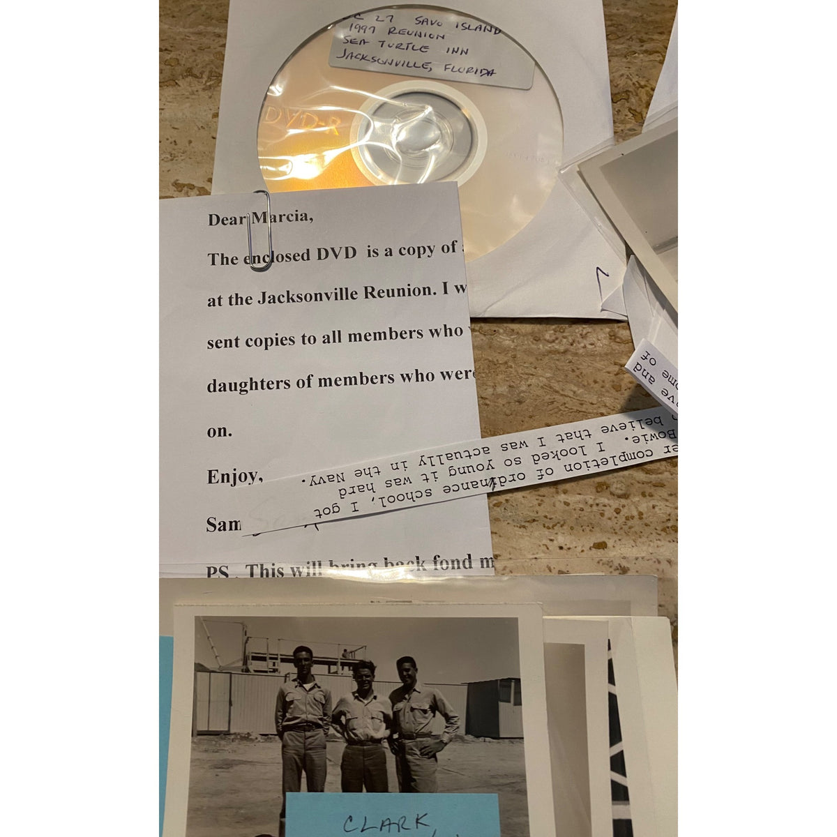 World War II Memorabilia Collection 1941 Pearl Harbor Jacksonville Reunion DVD Photos Letters