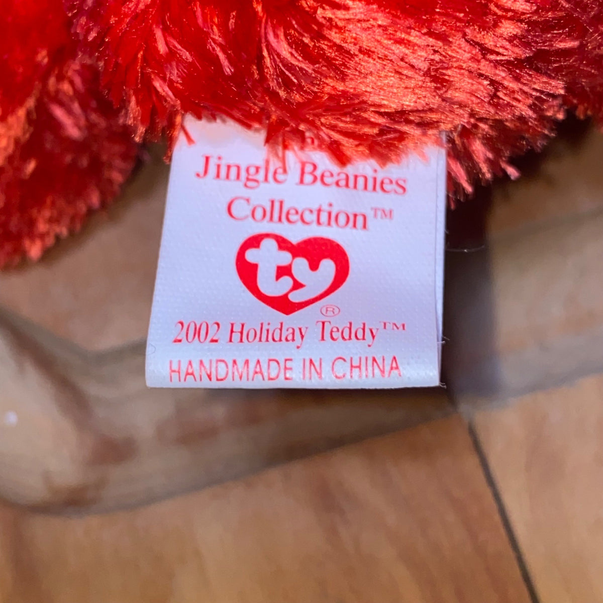 Ty Jingle Beanies 2002 Holiday Teddy Set With Antlers & Santa Hats