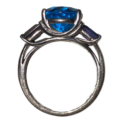 Ring Blue Topaz Iolite Size 7 Women Sterling Silver 925