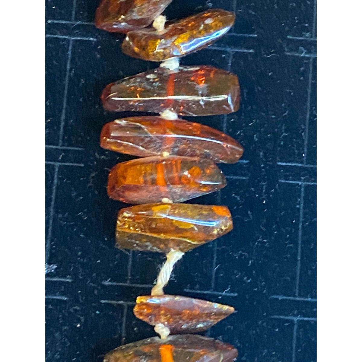 Amber Vintage Necklace Strand Beads Chips Chunks Jewelry