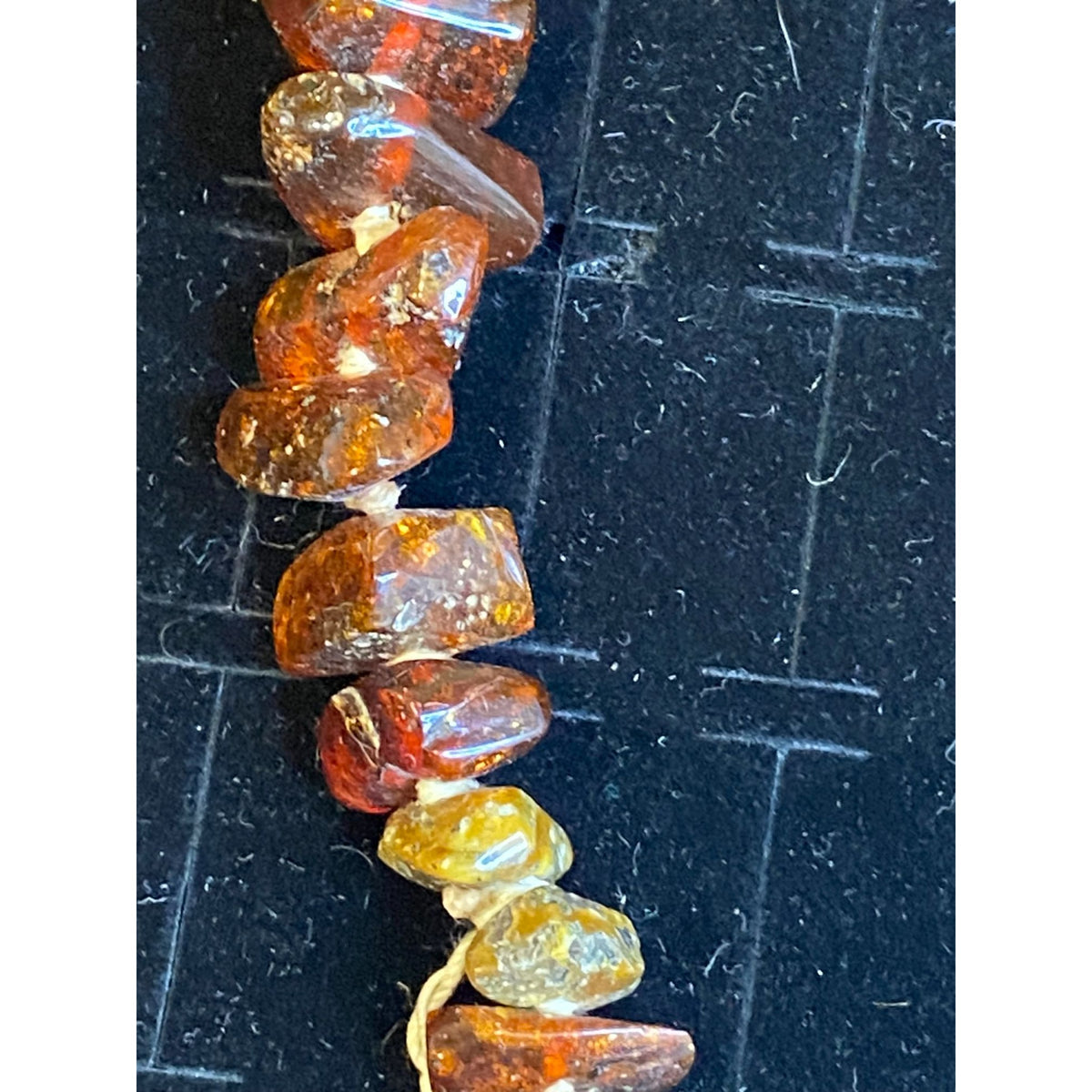 Amber Vintage Necklace Strand Beads Chips Chunks Jewelry