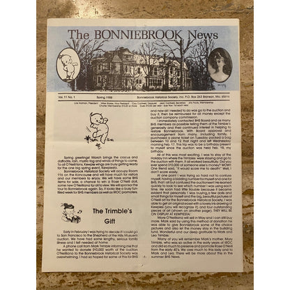 The Bonniebrook News Vintage Newsletters Spring & Summer 1988 Collection