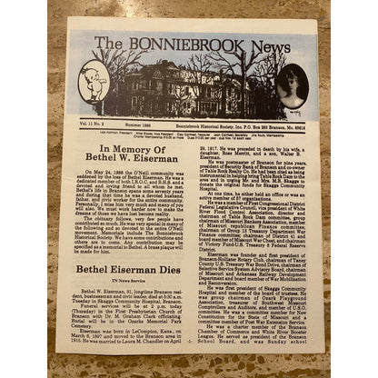 The Bonniebrook News Vintage Newsletters Spring & Summer 1988 Collection