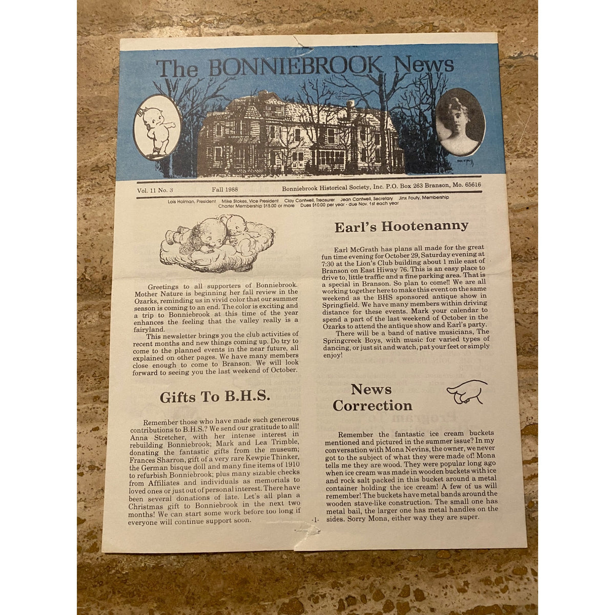 The Bonniebrook News Vintage Newsletters Spring & Summer 1988 Collection