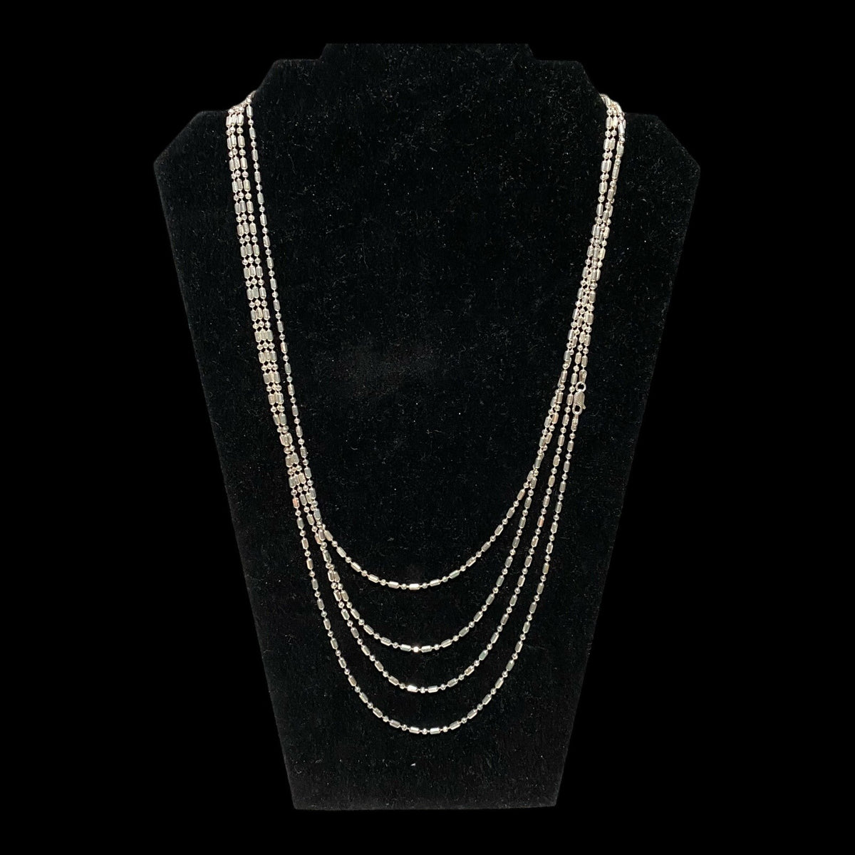 96" Necklace Beaded Milor Italy Sterling Silver 925 Necklace 8 Feet Lobster Clasp