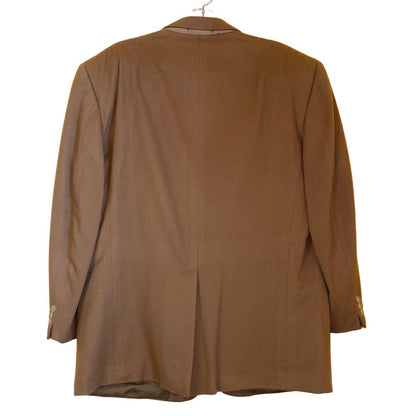 Ermenegildo Zegna Mens Vintage Brown Wool Blazer Wilkes Bashford San Francisco 2-Button Jacket