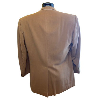 Ermenegildo Zegna Mens Vintage Brown Wool Blazer Wilkes Bashford San Francisco 2-Button Jacket