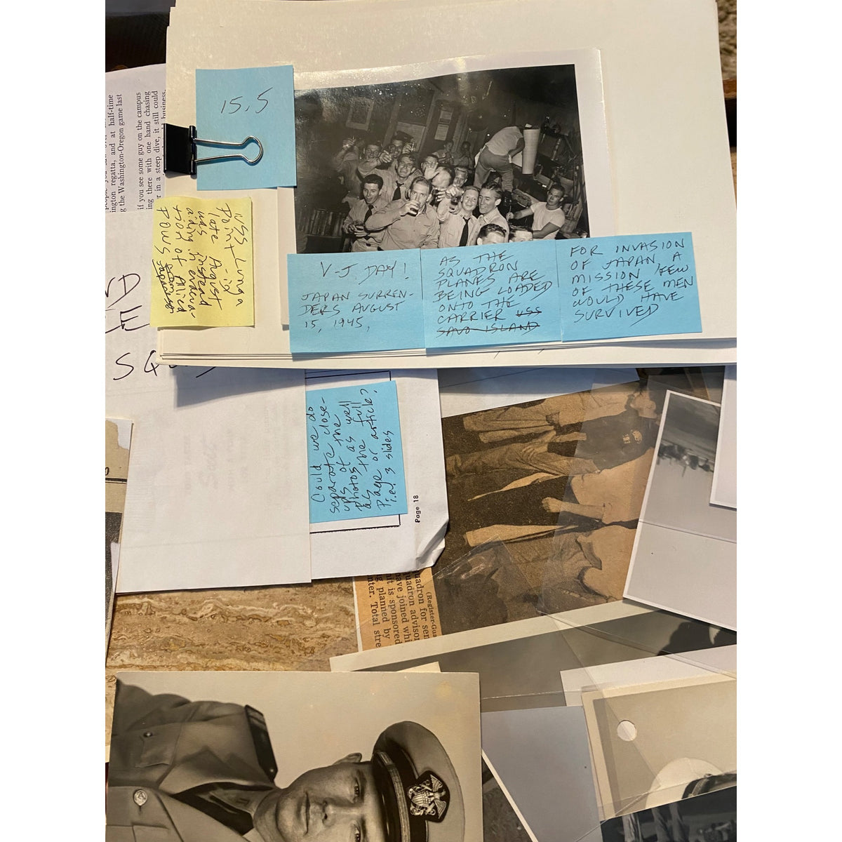 World War II Era Navy Photos & Newspaper Clippings Collection
