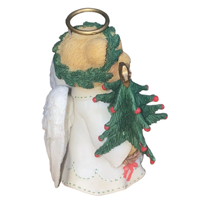 Cherished Teddies Ariel Angel Bear Figurine Holding Christmas Tree & Star 2000 Edition Collectible