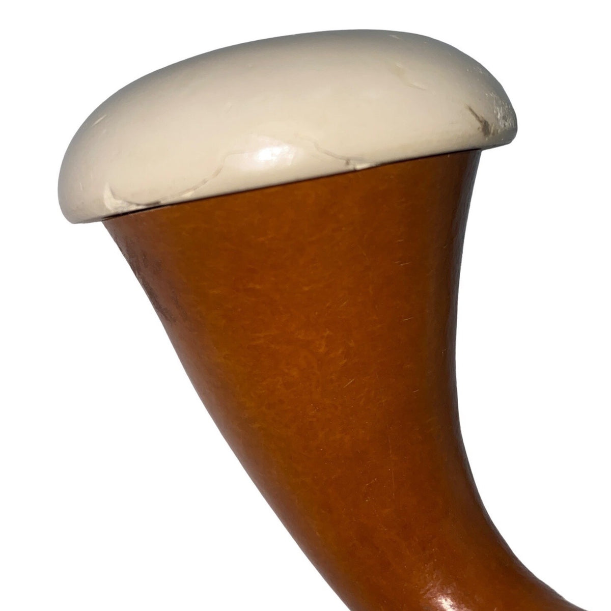 Pipe Calabash Gourt Possible Meerschaum Tobacco Vintage Pre-Smoked Tan White Black