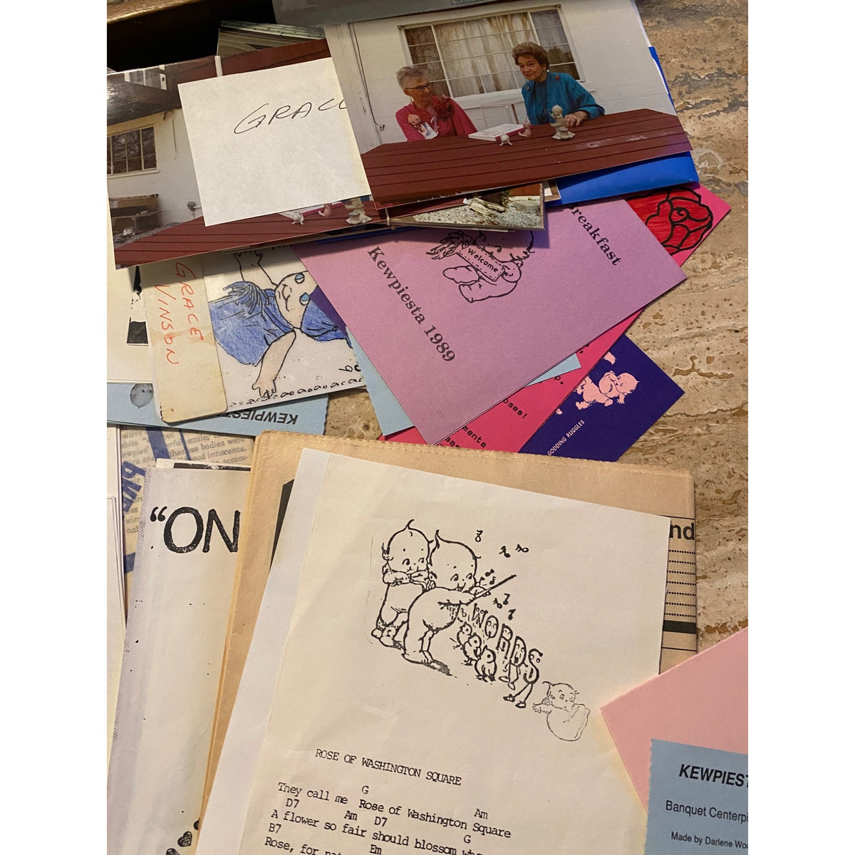 Vintage 1989 Kewpie Kids Club Collection With Newsletters & Memorabilia